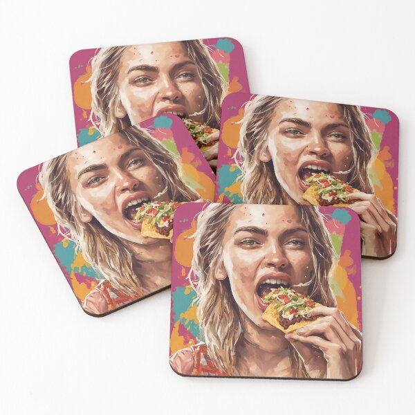 Item preview, Woman eating taco  designed and sold by simaso.