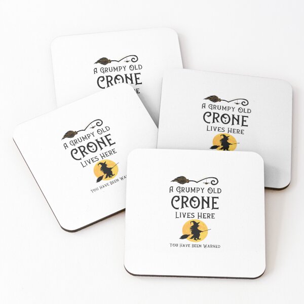 Item preview, Grumpy Old Crone Lives Here Flying Witch by Cheeky Witch® designed and sold by cheekywitch.