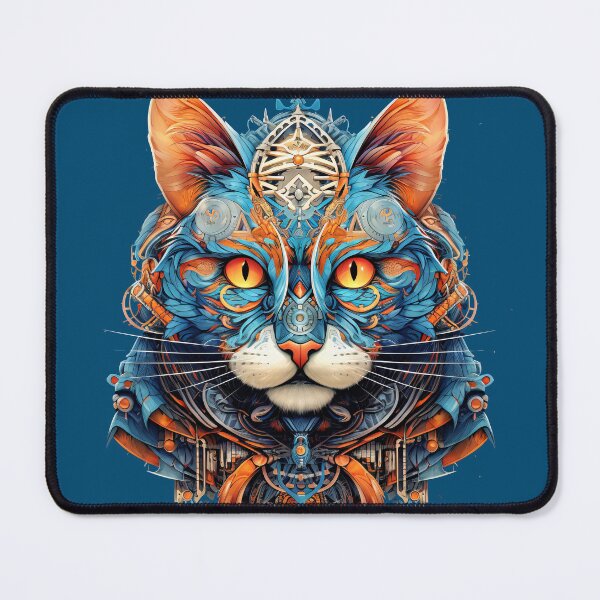 Item preview, cyborg cat designed and sold by Stroka-AI-Art.