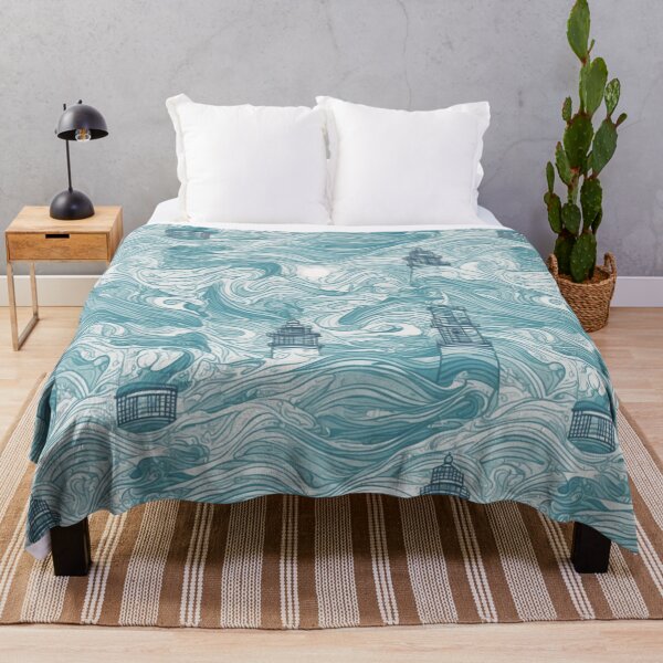 Item preview, Lighthouse pattern, sea wave patterns designed and sold by CoolPixels.