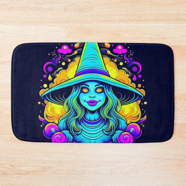Item preview, Halloween Witch Wearing a Pointy Hat Psychedelic Design  designed and sold by MyQueendom.