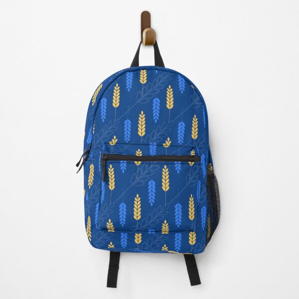 Item preview, Ukrainian wheat stylish blue pattern designed and sold by RozhmarisArt.
