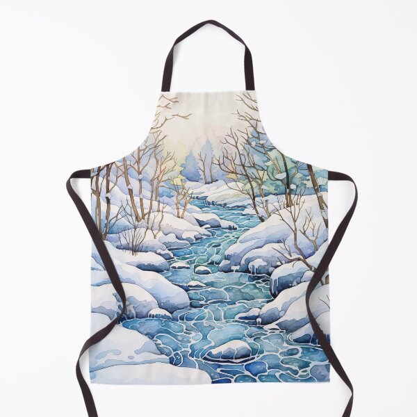 Item preview, The narrow river go through the winter forest digital art designed and sold by EternityLoves.