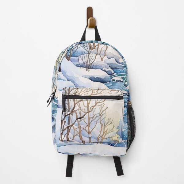 Item preview, The narrow river go through the winter forest digital art designed and sold by EternityLoves.