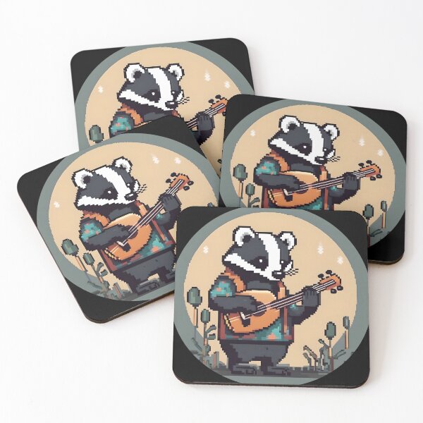 Item preview, Pixel Art Bard Badger designed and sold by AbsoluteA.