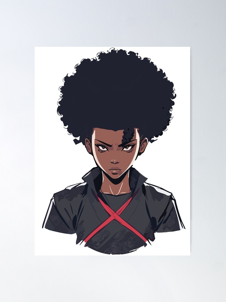 AFRO SAMURAI NINJA MANGA ANIME CARTOON ARTWORK WALL ART PRINT