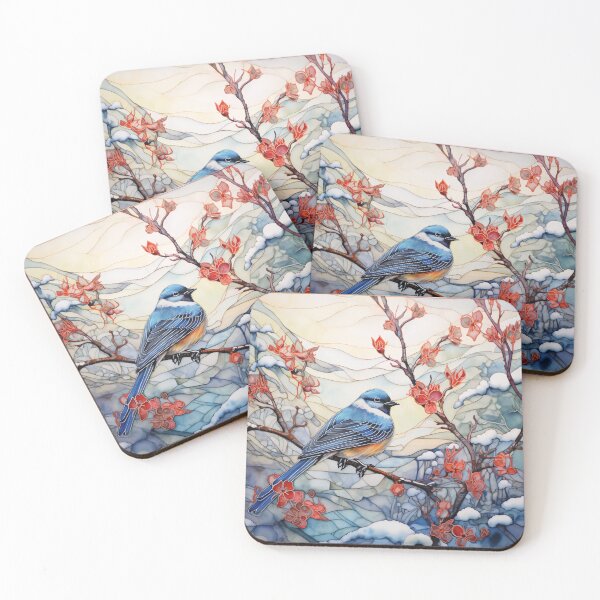 Item preview, The little bird and the red flower portrait digital art designed and sold by EternityLoves.