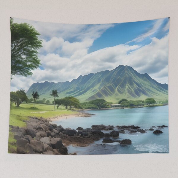 Item preview, Stunning panoramic island view digital print designed and sold by dcrc.