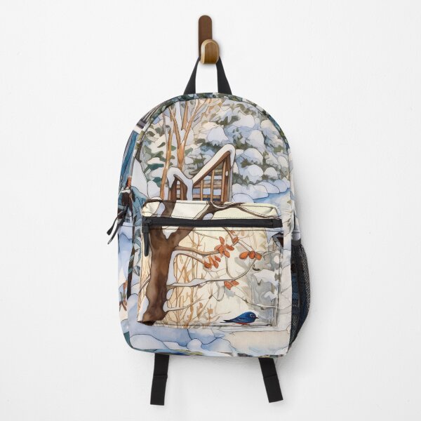 Item preview, The wooden house with the snow digital art designed and sold by EternityLoves.