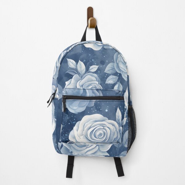Item preview, Celestial Elegance: White Roses in the Blue Universe designed and sold by SweetRepeat.