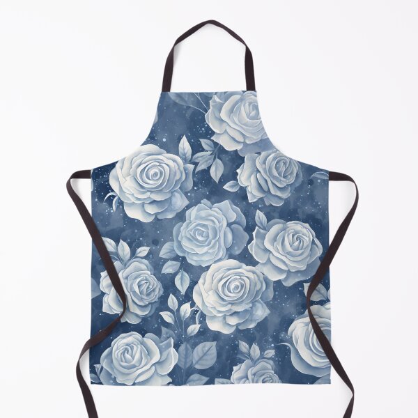 Item preview, Celestial Elegance: White Roses in the Blue Universe designed and sold by SweetRepeat.