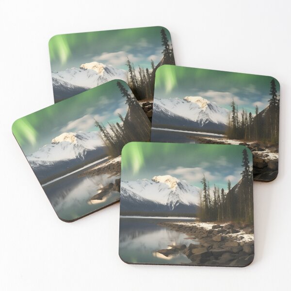 Item preview, Panoramic snowcapped mountain range digital print designed and sold by dcrc.