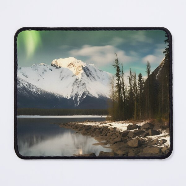 Item preview, Panoramic snowcapped mountain range digital print designed and sold by dcrc.