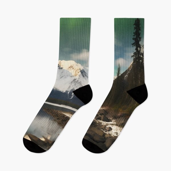 Item preview, Panoramic snowcapped mountain range digital print designed and sold by dcrc.