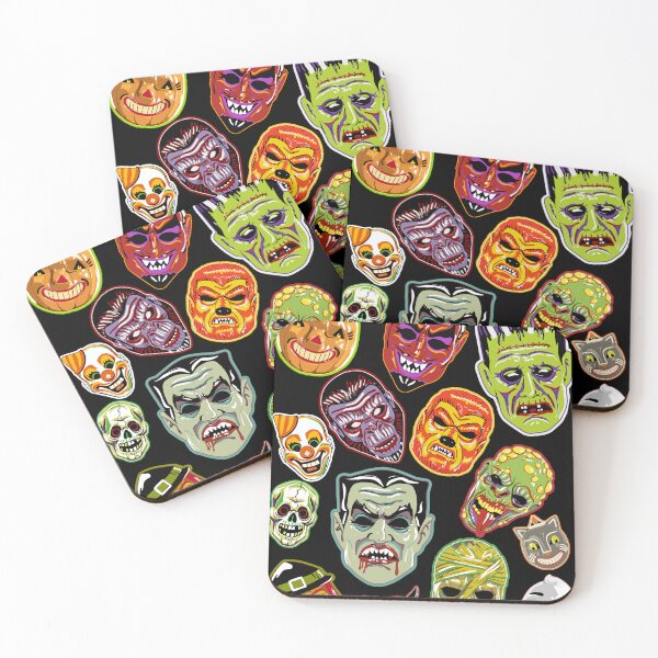Item preview, Retro Halloween Masks designed and sold by TheBitterEnd.
