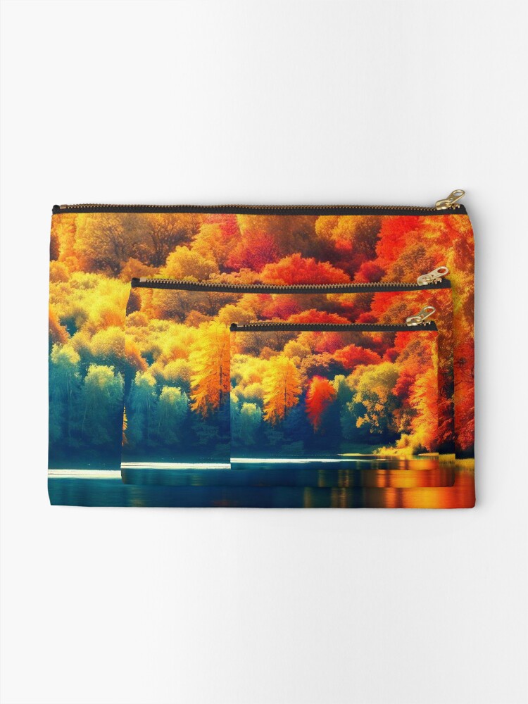 Thumbnail 2 of 4, Zipper Pouch, Such Beauty in the Autumn Leaves designed and sold by 5849.