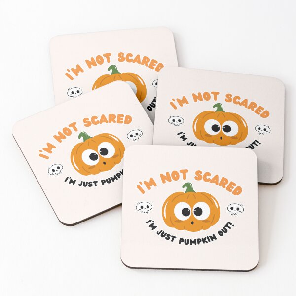Item preview, I'm not Scared, I'm just Pumpkin Out! | Cute Pumpkin Surprised designed and sold by Kimochi-Shop.