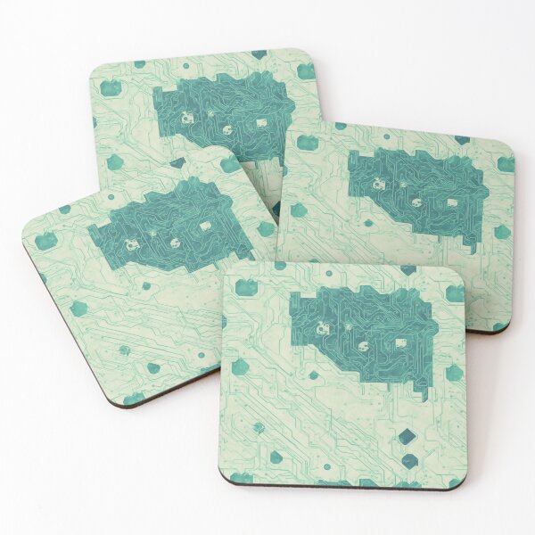 Item preview, Watercolor Green Circuit Board Pattern designed and sold by kaliburrito.