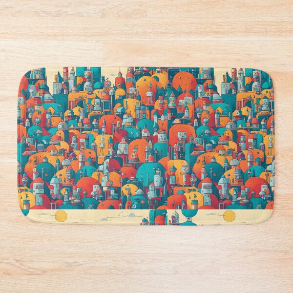 Item preview, Whimsical Robot Playground designed and sold by AbsoluteA.