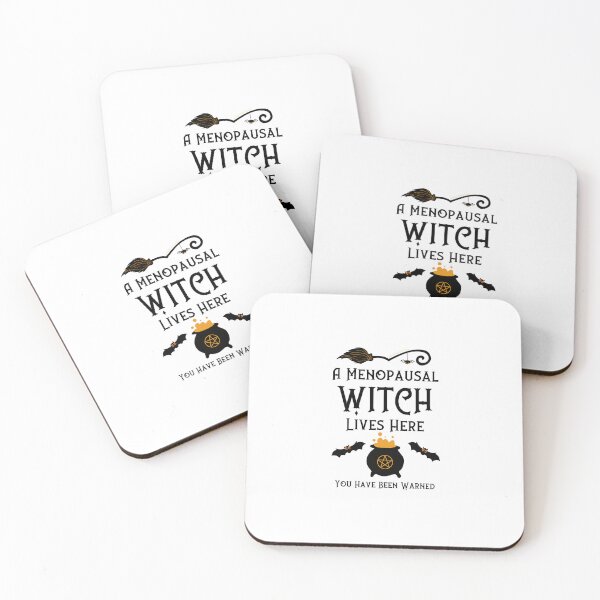 Item preview, A Menopausal Witch Lives Here Cauldron Bats by Cheeky Witch® designed and sold by cheekywitch.