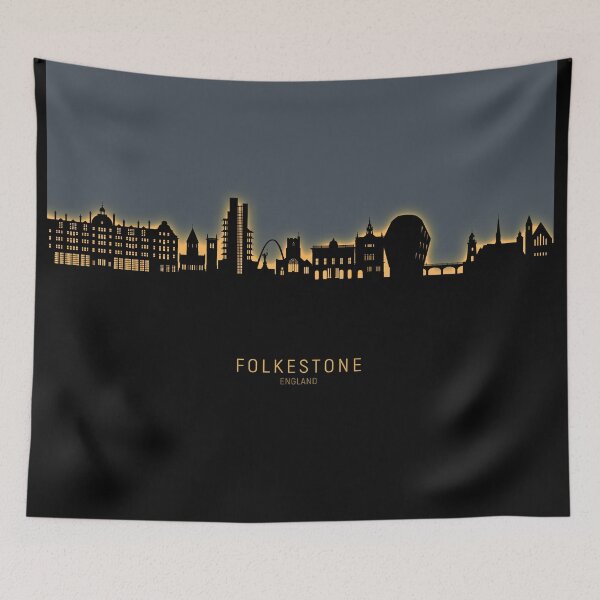 Artikelvorschau, Skyline von Folkestone, England entworfen und verkauft von ArtPrints.