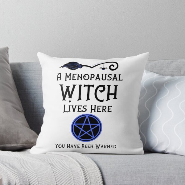 Item preview, A Menopausal Witch Lives Here Blue Pentacle by Cheeky Witch® designed and sold by cheekywitch.