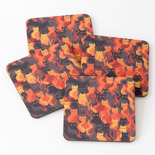 Item preview, Inferno Felines: Fire Cats in Fiery Symphony designed and sold by SweetRepeat.