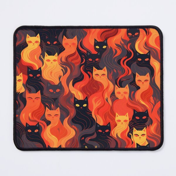 Item preview, Inferno Felines: Fire Cats in Fiery Symphony designed and sold by SweetRepeat.