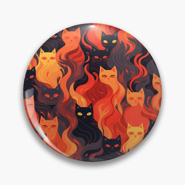 Item preview, Inferno Felines: Fire Cats in Fiery Symphony designed and sold by SweetRepeat.
