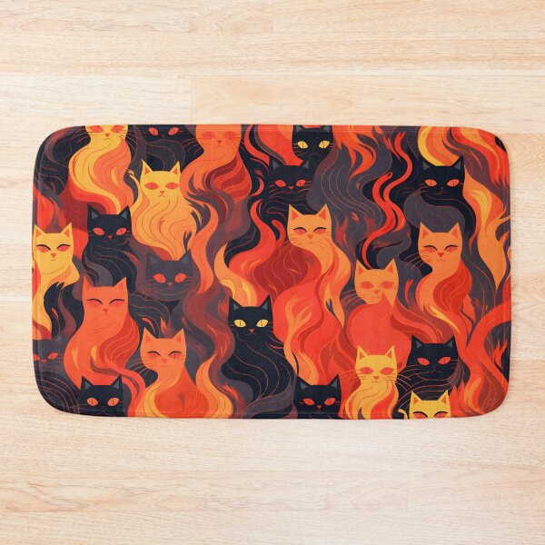 Item preview, Inferno Felines: Fire Cats in Fiery Symphony designed and sold by SweetRepeat.