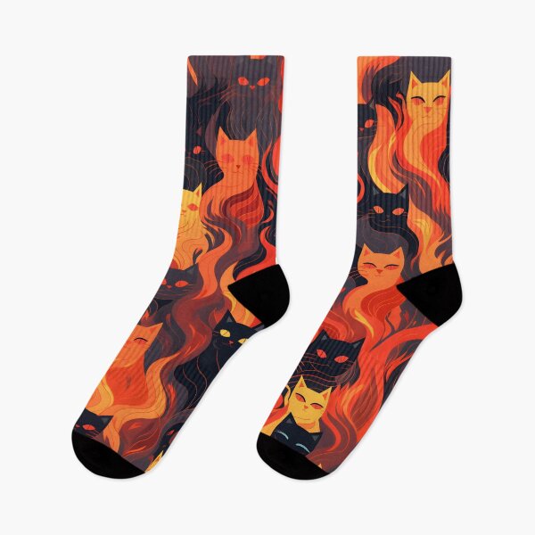 Item preview, Inferno Felines: Fire Cats in Fiery Symphony designed and sold by SweetRepeat.