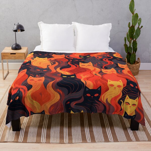 Item preview, Inferno Felines: Fire Cats in Fiery Symphony designed and sold by SweetRepeat.