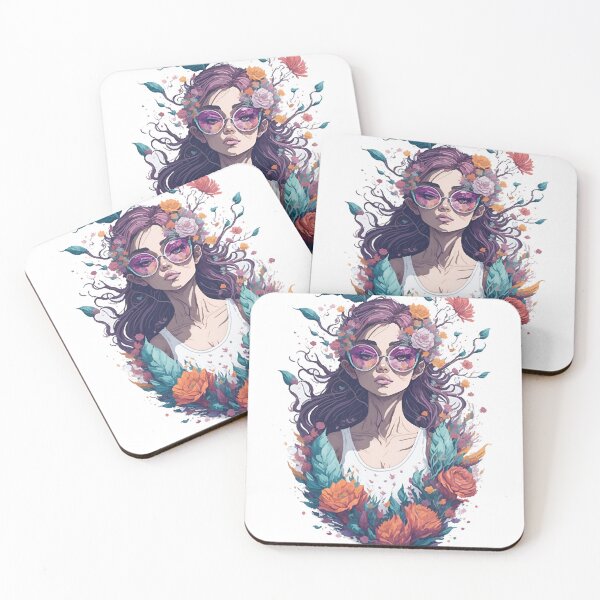 Item preview, Beautiful Faru with glasses and flowers  designed and sold by posyshinne.