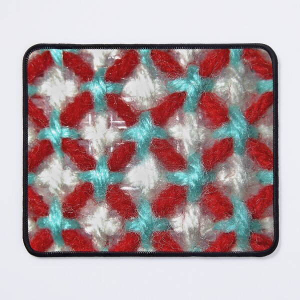 Item preview, Red White and Turquoise Yarn Art designed and sold by Scott and Mary Schneider art_photography.