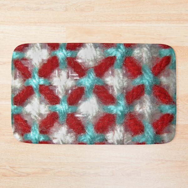 Item preview, Red White and Turquoise Yarn Art designed and sold by Scott and Mary Schneider art_photography.