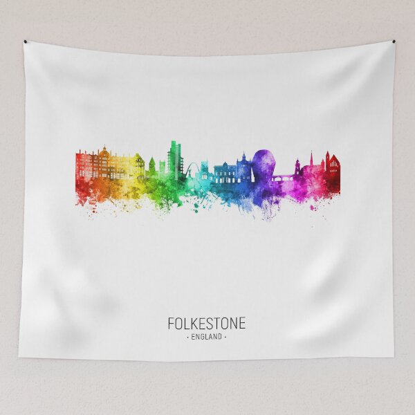 Artikelvorschau, Skyline von Folkestone, England entworfen und verkauft von ArtPrints.
