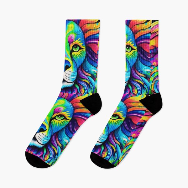 Item preview, Lion Face Art - Expressive Colorful Wildlife Design designed and sold by JojoArtEvo.
