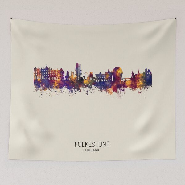 Artikelvorschau, Skyline von Folkestone, England entworfen und verkauft von ArtPrints.