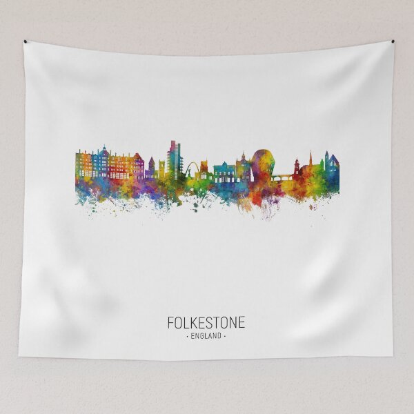 Artikelvorschau, Skyline von Folkestone, England entworfen und verkauft von ArtPrints.