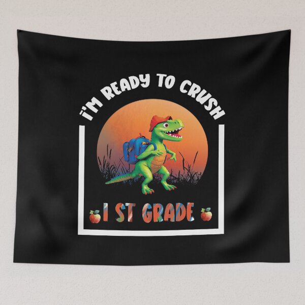 Item preview, Best i'm ready to crush 1st grade cute dinosaur back to school designed and sold by fatydesignspace.