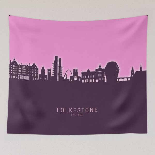 Artikelvorschau, Skyline von Folkestone, England entworfen und verkauft von ArtPrints.