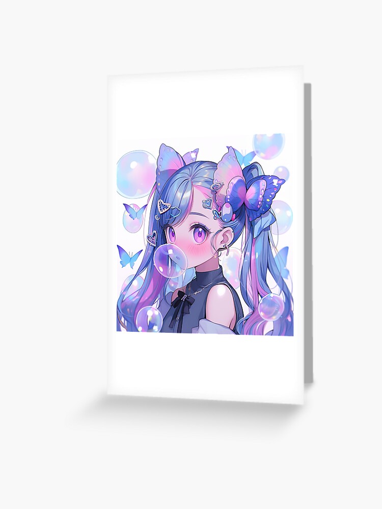 Aesthetic Anime Girl - Anime Kawaii Girl Classic . Greeting Card