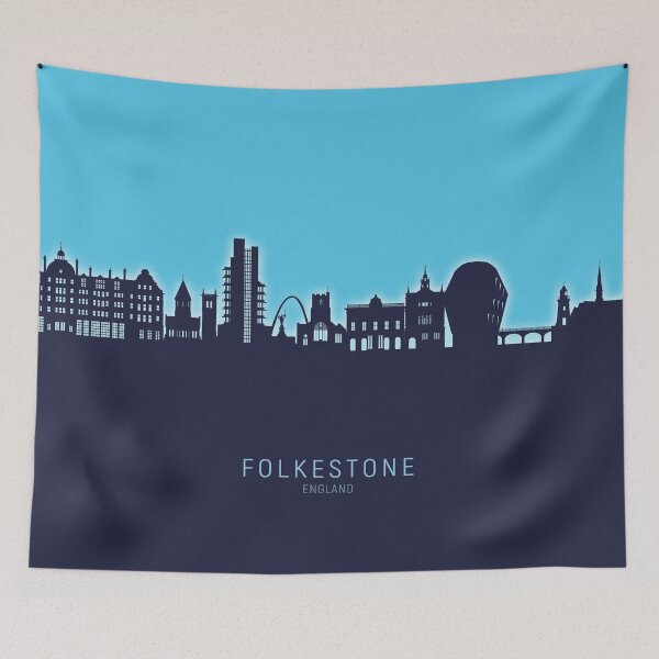 Artikelvorschau, Skyline von Folkestone, England entworfen und verkauft von ArtPrints.