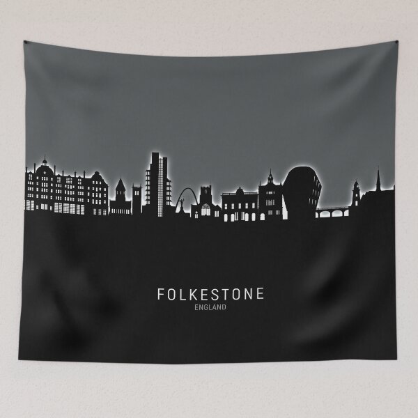 Artikelvorschau, Skyline von Folkestone, England entworfen und verkauft von ArtPrints.