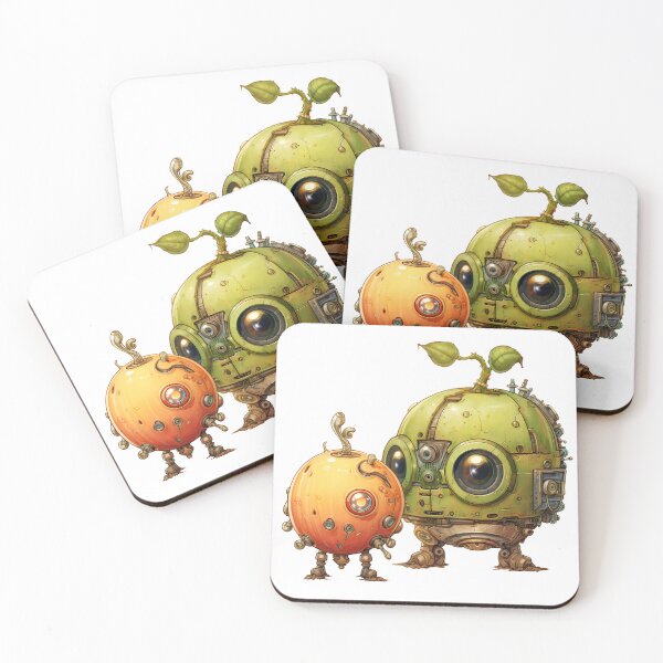 Item preview, Steampunk Peach and Green Apple designed and sold by The Bla in My Brain.