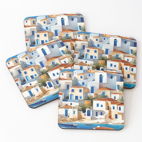 Item preview, Charming Aegean Dreams: White and Blue Elegance of Greece designed and sold by OurBarcode.
