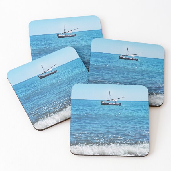 Item preview, Sailing Yacht on Gargano Coast: Reefed Sails from the Beach designed and sold by EpicVistas.