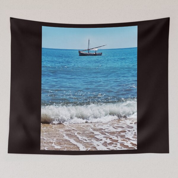 Item preview, Sailing Yacht on Gargano Coast: Reefed Sails from the Beach designed and sold by EpicVistas.