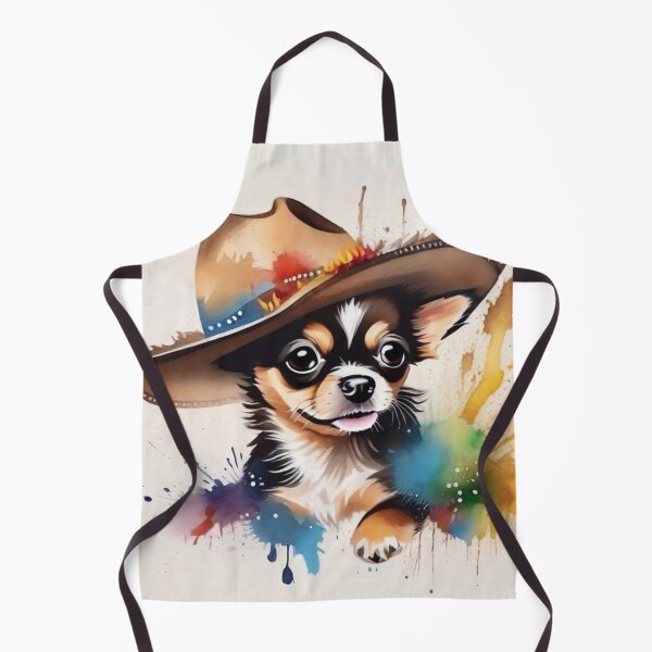 Item preview, Chihuahua Pup Artwork With A Cowboy Hat designed and sold by Wolfheartart.