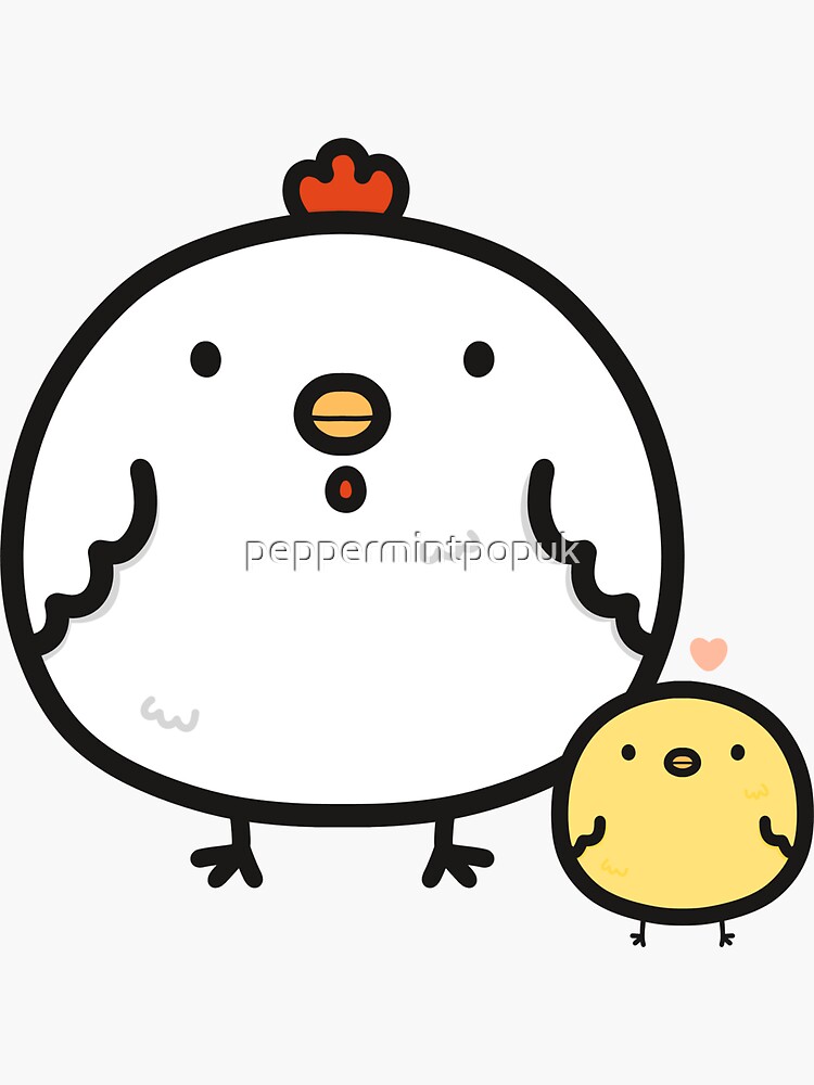 Cute chick Sticker for Sale by peppermintpopuk